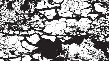 Cracked, Aged, and Gritty Distressed Overlay Monochrome Texture for Grunge-Inspired Background Use vector