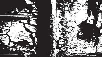 Weathered and Worn Cracked Overlay Monochrome Texture with Grunge Distress for Background and Texture Layers vector