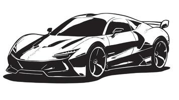 Refined Car Black Silhouette in Monochrome, Layered Overlay on White Canvas for Textured Background vector