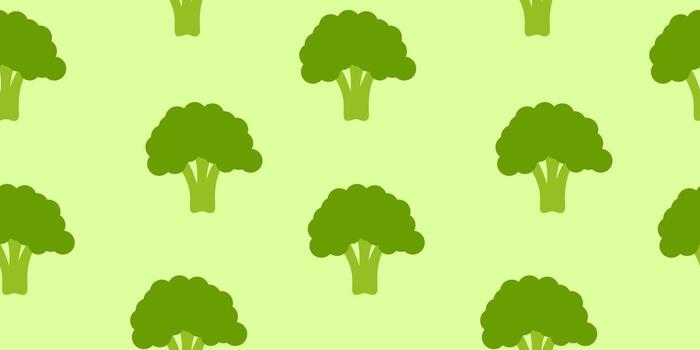 brócoli modelo antecedentes. plano ilustración brócoli antecedentes. sin costura modelo brócoli. brócoli plano ilustración antecedentes. sin costura modelo de brócoli. vector