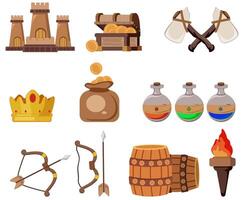 Medieval Fantasy Icons Illustrations for Game Design vector