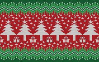 Knitted pattern seamless fabric Christmas tree concept. traditional knitted pattern Christmas style. Designed for knitted pattern ,fabric ,background ,wallpaper ,Christmas ,embroidery ,textile vector