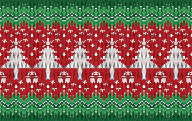 Knitted pattern seamless fabric Christmas tree concept. traditional knitted pattern Christmas style. Designed for knitted pattern ,fabric ,background ,wallpaper ,Christmas ,embroidery ,textile