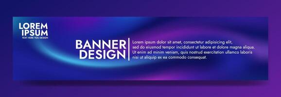 Abstract blue and violet wave gradient Banner Design Template. Perfect for marketing campaigns, website headers, and presentations. vector