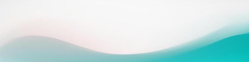Serene and calming abstract banner with a flowing teal wave, perfect for website headers. vector