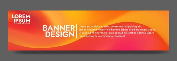 Modern and eye catching banner design featuring a dynamic orange wave on a dark background. vector