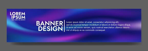 Abstract blue and violet wave gradient Banner Design Template vector