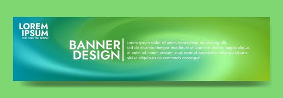 Fresh and vibrant, this banner features a dynamic wave design in shades of green. vector