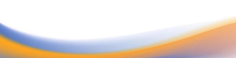 Stylish and modern abstract banner with a flowing wave design in blue and orange hues. vector