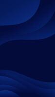 Modern and dynamic abstract background with flowing dark blue waves, ideal for tech designs. vector