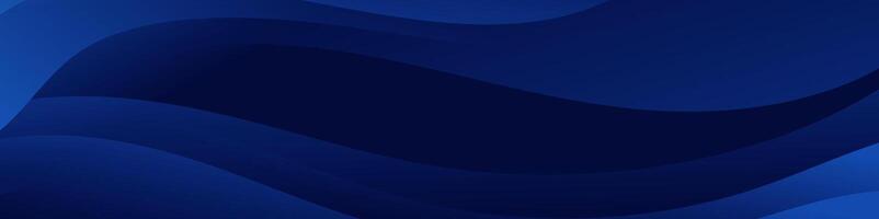 Bold and stylish abstract banner with a flowing dark blue wave design. vector