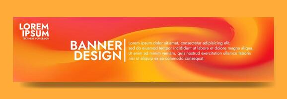 Dynamic and energetic banner design with a swirling orange abstract background. vector