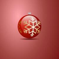 Christmas red ball with a snowflake design on it vector