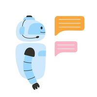 Artificial intelligence assistant help service vector