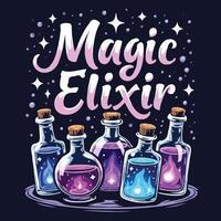 Magic Elixir magical Vectorize Illustrated Halloween Theme T-Shirt Design vector