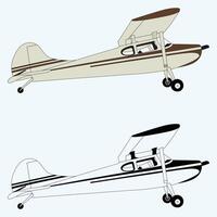 An aircraft illustration in high-resolution vector
