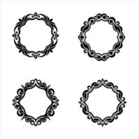 Modern ornament frame on white background vector