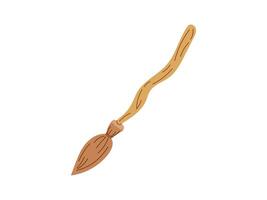 Flat style magic broom. Element of witchcraft. Symbol of magic. A vehicle for the witch. Broomstick or print for Halloween or all saints ' day. illustration. vector