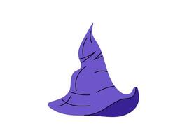 Flat style illustration for Halloween. A sketch of a witch's pointed hat. illustration. vector