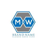 MW abstract monogram logo design. MW monogram unique modern flat abstract letter logo design. vector