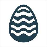 Flat style egg icon shape. Easter design logo symbol silhouette. illustration image. Isolated on white background. vector