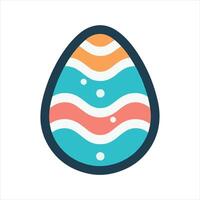 Flat style egg icon shape. Easter design logo symbol silhouette. illustration image. Isolated on white background. vector