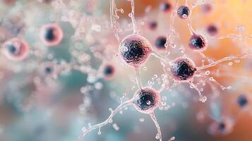 3D illustration of a network of neurons, representing the complex interconnectedness of the human brain. photo