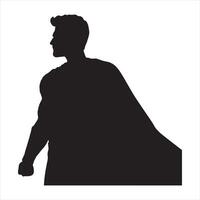 super hero set silhouette on white background vector