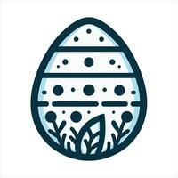 Flat style egg icon shape. Easter design logo symbol silhouette. illustration image. Isolated on white background. vector