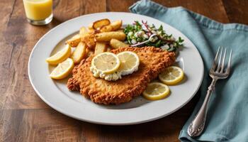 Lemon Butter Fried Fish with Sides photo