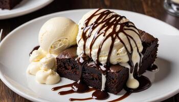 Decadent Chocolate Brownie Sundae photo