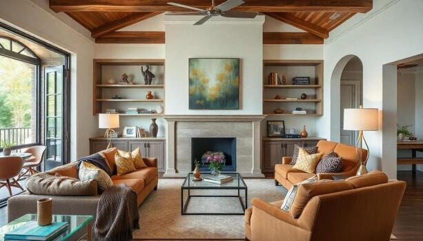 elegante vivo habitación interior diseño foto