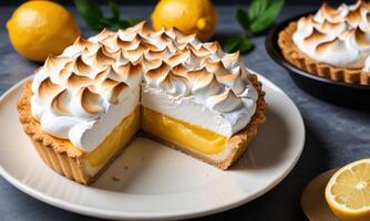 Golden Lemon Meringue Tart photo