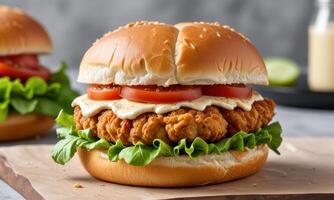 Crispy Chicken Burger Delight photo