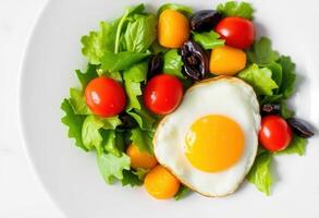 Fresh Breakfast Salad Plate photo