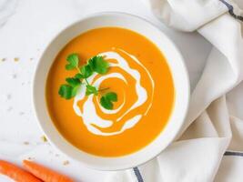 Creamy Carrot Soup Elegance photo