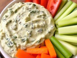 Fresh Vegetable Platter with Herb Dip photo