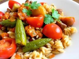 Fresh Vegetable Pasta Salad photo