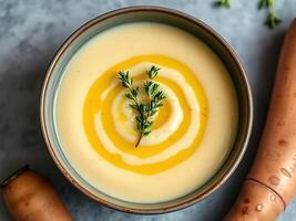 cremoso Zanahoria sopa elegancia foto