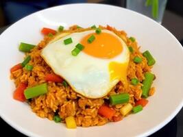 Sunny Side Up Egg on Fried Rice photo
