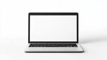 Laptop Mockup. Blank White Screen Display photo
