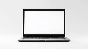 Laptop Mockup. Blank White Screen Display photo