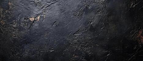 Dark grey black textured concrete wall background photo