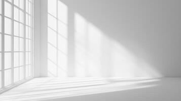 Minimal Light Gray Background. Soft Shadows for Product Presentation photo