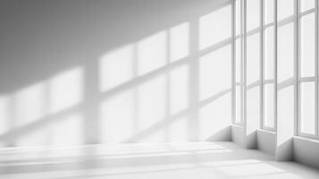 Minimal Light Gray Background. Soft Shadows for Product Presentation photo