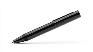 A mock-up features a black ballpoint pen photo
