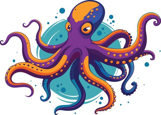 Octopus Swimming Vector Art, Icons, and Graphics for Free Download