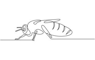 Single line World Bee Day concept vector