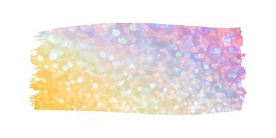Brush stroke with multi colored glitter. Rainbow gradient paint stroke. Colorful rainbow background vector