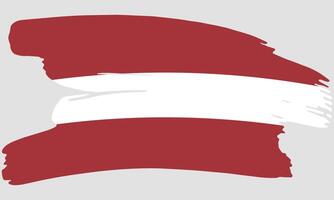 Latvia flag brush paint texture. Grunge Latvia flag. Latvian emblem brush concept vector